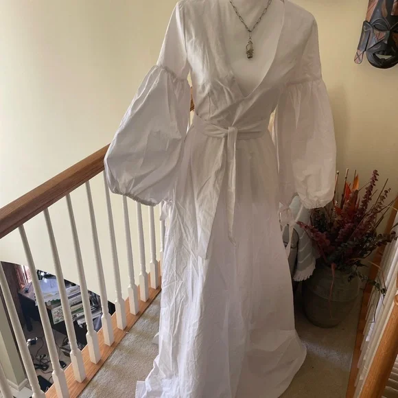 Andrea Iyamah White Long Sleeve Dress -NWT - Picture 2 of 16